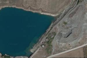 η λίμνη του μεταλλείου, Πηγή :  google maps, 09-2011