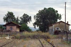 Άποψη του σταθμού και της αποθήκης (δεν σώζεται) Αρχείο Φίλων Σιδηροδρόμου
