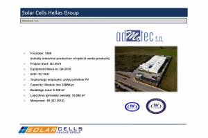 Παρουσίαση της Solar Cells Hellas A.E. Πηγή 2.