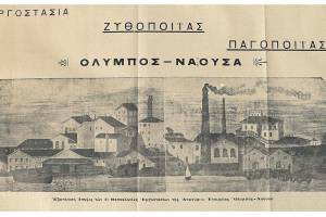 Εργοστάσια της εταιρείας "Όλυμπος-Νάουσα" στη Θεσσαλονίκη (σχεδιαστική απεικόνιση)
Πηγή: archaiologia.gr