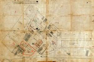 Τοπογραφικό Διάγραμμα της 16ης Νοεμβρίου 1901. Αναφέρεται το πρώην κατάστημα του Αεριόφωτος (αστέρι), Πηγή ; Συλλογικό Έργο, "Χαρτών Μνήμες, Πάτρα 1831-1943", Εκδοση Δήμου Πατρέων.