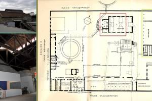 Με κόκκινο περίγραμμα το κτίριο που κατεδαφίστηκε το 2025.