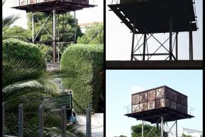 Υδατόπυργος στον χώρο του εργοστασίου
Πηγή: Ομάδα Athenian modernism / Αθηναϊκός μοντερνισμός